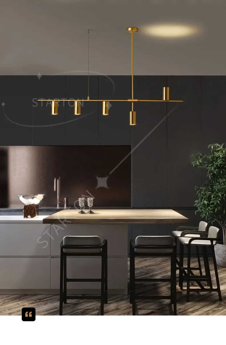 luxury bar Nordic home  spot pendant lamp Aisilan led chandelier modern all copper dining room light