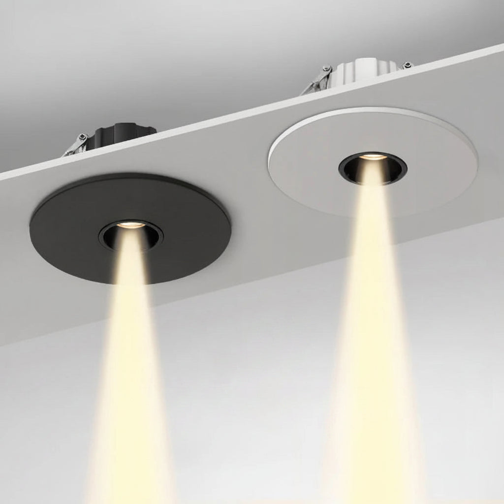 Small Beam Angle LED Spotlight (3°/8°/15°) - Recessed Round Ultra-Thin Accent Light