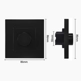 Adjustable Rotary Knob Switch Dimmer Light Plastic Mechanical LED Dimmable Brightness Memory Wall Mounted Switches