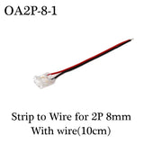 COB LED Wire Connector 5 8 10mm Connection Solderless Mini Buckle FCOB RGB CCT LED Strip Lights 2 3 4 Pin Connector With Wire