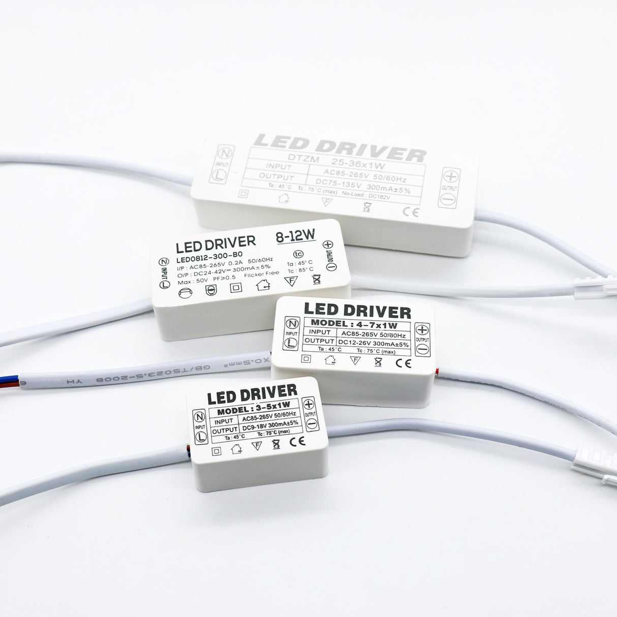 LED Driver 300mA 1-3w 4-7w 8-12w 12-18w 18-25w 25-36w LED Constant Current Driver Power Unit Supply For LED Bulb Transformers