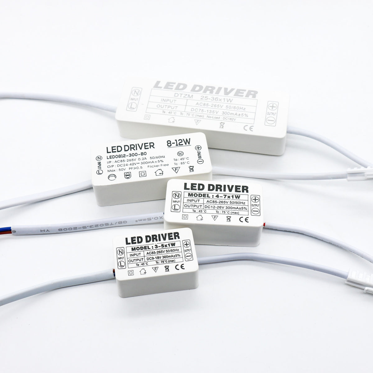 LED Driver 300mA 1-3w 4-7w 8-12w 12-18w 18-25w 25-36w LED Constant Current Driver Power Unit Supply For LED Bulb Transformers