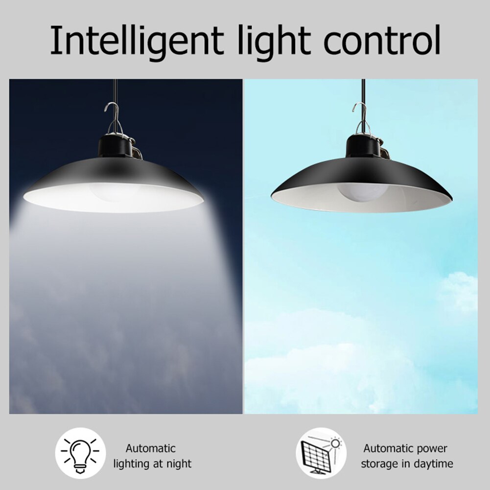 LED Solar Lamp Remote Control Ceiling Light Outdoor Garden Hanging Decoration