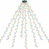 Outdoor Led Christmas Tree Decorations Garland Lights Twinkle String Light 8 Modes Waterproof Christmas Star Topper Fairy Lights