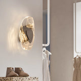 Modern Creative Metal Glass Nordic Living Room TV Background Aisle Entrance Stairs Patio Wall Hanging Lamp Bedroom Bed Wall Lamp