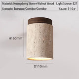 Travertine Stone LED Ceiling Lamp Aisle Corridor Light Fixture For Living Room Dining Room Bedroom Decor Chandelier Ceiling Lamp
