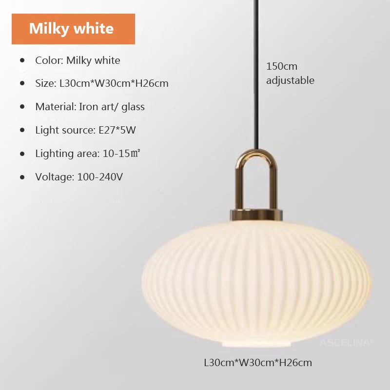 Glass Pendant Light Japanese pendant Lamp Design Deco Nordic Led Hanging Light Fixtures Bedroom Modern Luminaire Suspension lamp