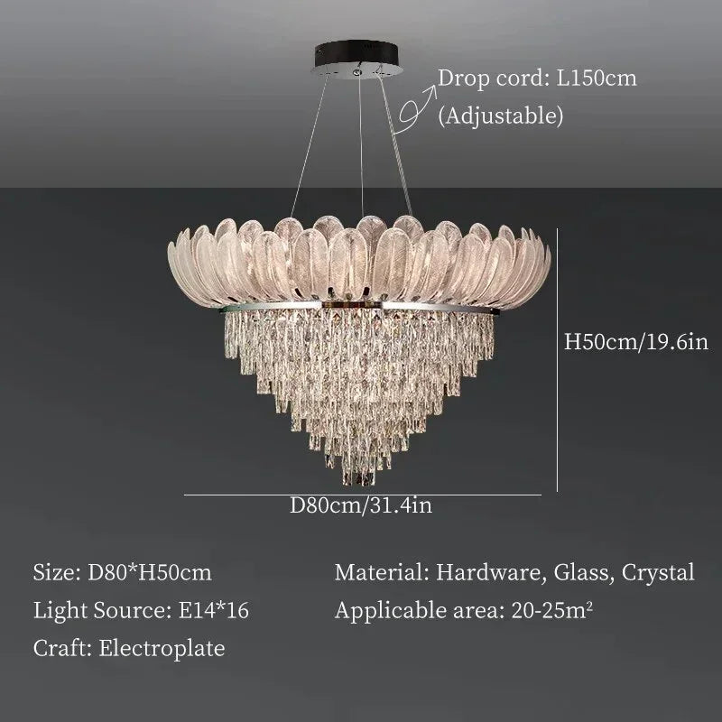 Ceiling Chandeliers Crystal Pendant Lamp Modern Design Luxury Lighting Fixtures Home Lustre Foyer Hanging Light home decoration