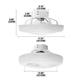Ceiling Fan Light 18 inch With Remote Control For Bedroom Living Room 60W Switch Home Lamps Adjustable White/Warm/Cold