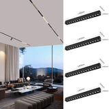 Recessed Magnetic Track Lighting 2-Wire DC 24V Track Rail System with LED Magnetic Light Head Kitchen Living Room Office