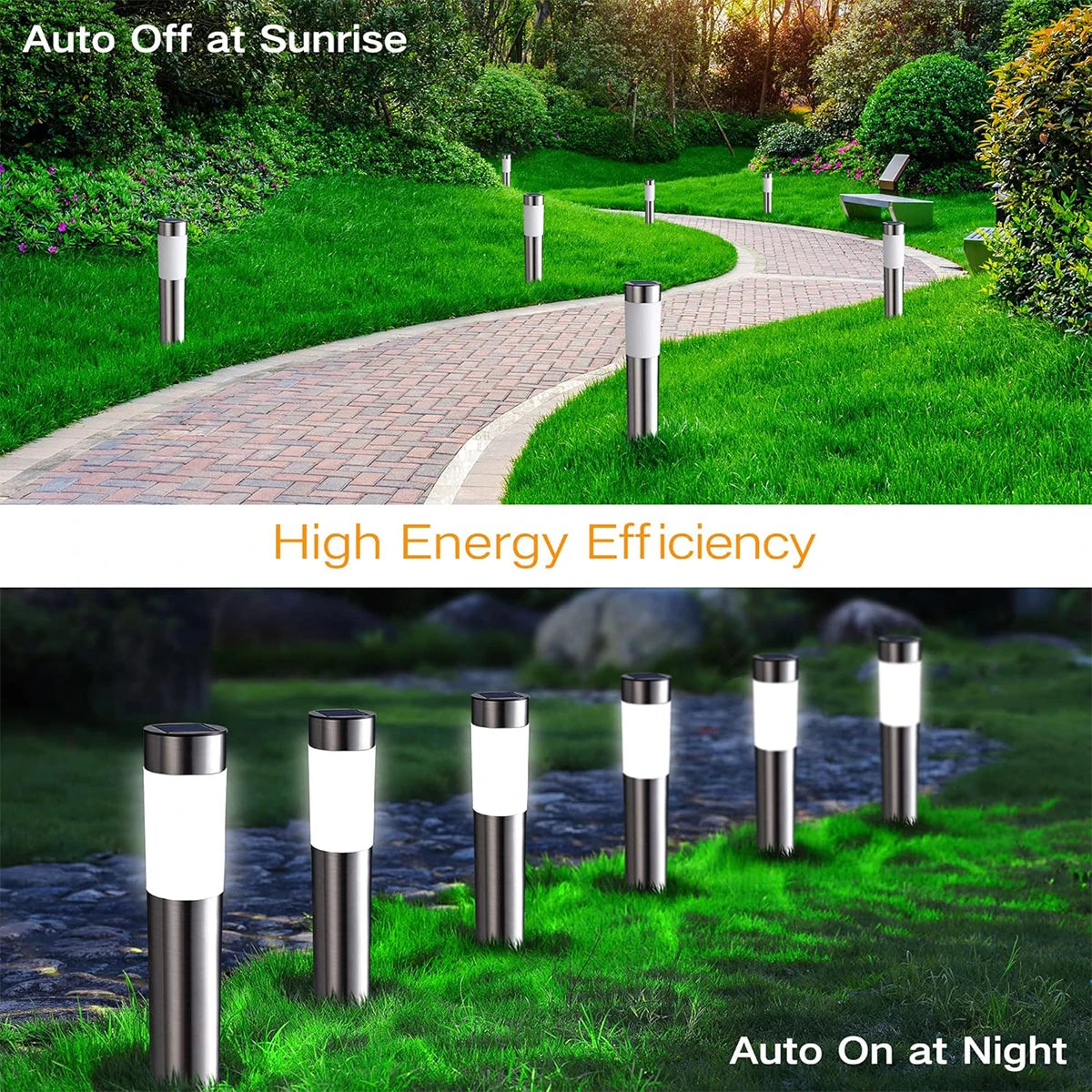 37.5*6cm Solar Garden Light Cylindrical Auto Lighting 6000k Exterior Lights Terraces Decoration Lantern Waterproof Outdoor