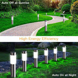37.5*6cm Solar Garden Light Cylindrical Auto Lighting 6000k Exterior Lights Terraces Decoration Lantern Waterproof Outdoor