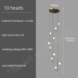Modern Duplex Staircase LED Pendant Light - Living Room Long Hanging Lamp