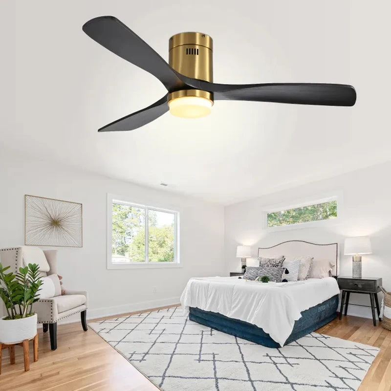 Sofucor Modern 52-inch ceiling fan with LED DC 6-speed high wind speed with remote control