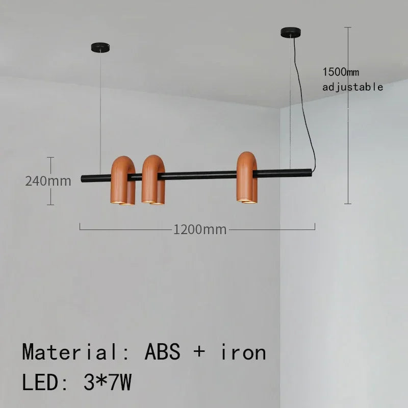 Nordic Creative U Shaped Pendant Light Restaurant Living Room Bedroom Personalized Minimalist Led Designer Decorative Chandelier