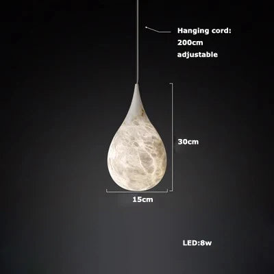 Nordic Chandelier Minimalist Stone Pendant Light for Restaurant Living Room Dining Room Bedroom Bedhead Home Decor Hanging Lamp