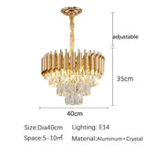 Luxury Crystal Pendant Lamp Modern Villa Living Room Lights Lustre Home Interior Decoration Dining Table Loft Ceiling Chandelier