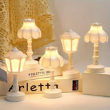 Pagoda Bud Button Battery LED Table Lamps Desk Night For Bedroom Dining Night Light Simple Flower Modern Decoration