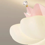 White pink Crown Petal Ceiling Lights LED Children's Room Light Warm Romantic Nursery Princess Room Girl Bedroom Ceiling Lamps