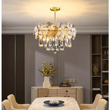 2025 Modern Light Luxury Led Lotus Flower Crystal Ceiling Chandelier For Living Room Bedroom Restaurant Hall Pendant Lamp Lustre
