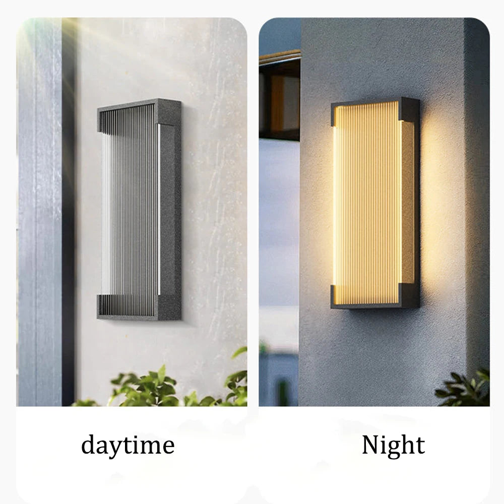 Outdoor Waterproof Stainless Steel Wall Lamp with PC Lampshade - Modern Exterior Sconce Light Fixture for Fence, Entrance & Underground Garage