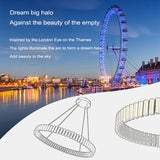 Modern New Simple Duplex LED Chandelier Bedroom Living Dining Room Decoration Art Ring Pendant Lamp Luster Fixture Indoor Lighti