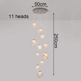 Modern Staircase LED Ceiling Chandelier - Luxury Long Hanging Pendant Light for Living Room