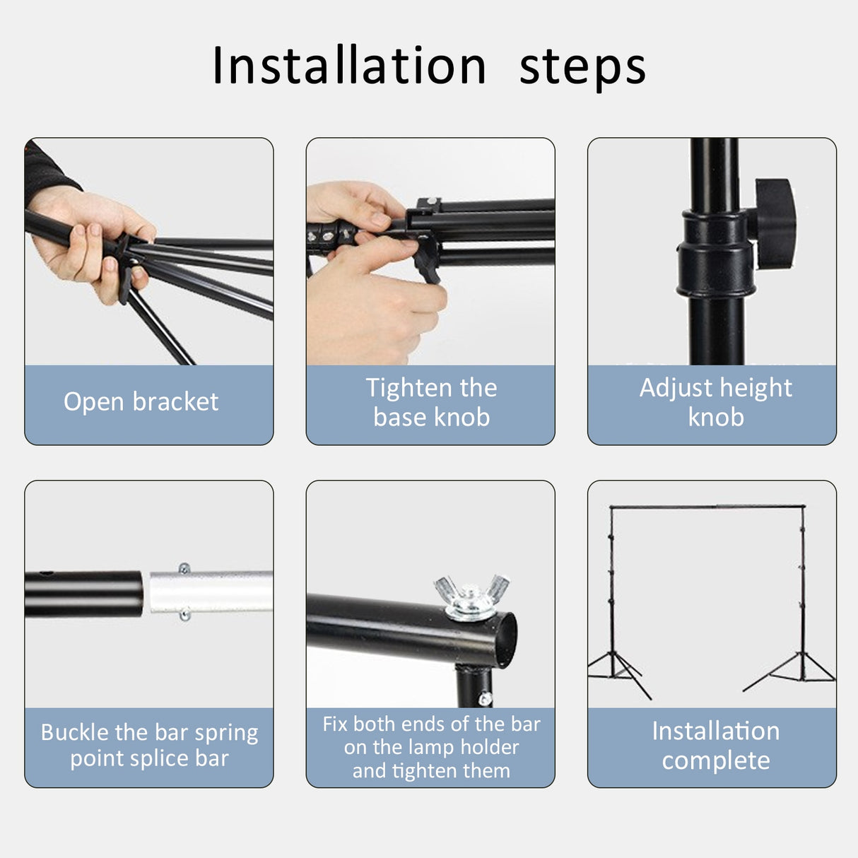 Photography Studio Backdrop Stand Photo Video Studio Background Stand Backdrop Support System Kit Scenery Shelf Frame Light Kit