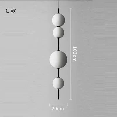 White Glass Round Ball Pendant Ceiling Chandelier Designer 4 Head LED Cafe Bar Bedroom Kitchen Hanging Lamp Fixture