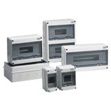 HT Series IP65 Waterproof Electrical Distribution Box (2/3/5/8/12/15/18/24 Way) - PC Plastic Outdoor Junction & Circuit Breaker Switch Box