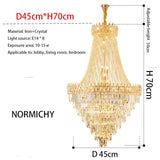 Nordic Modern Crystal Chandelier Wedding Hall Villa Hotel Hall Living Room Home Decoration Ceiling Light Luxurious Pendent Lamp