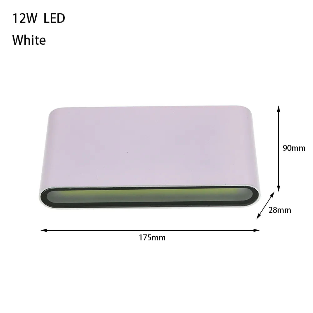 6W 12W 24W LED Outdoor Waterproof Wall Lamp Bedroom Living Room Balcony Wall Light Aluminum Exterior Wall Lamp Sconce Fixtures