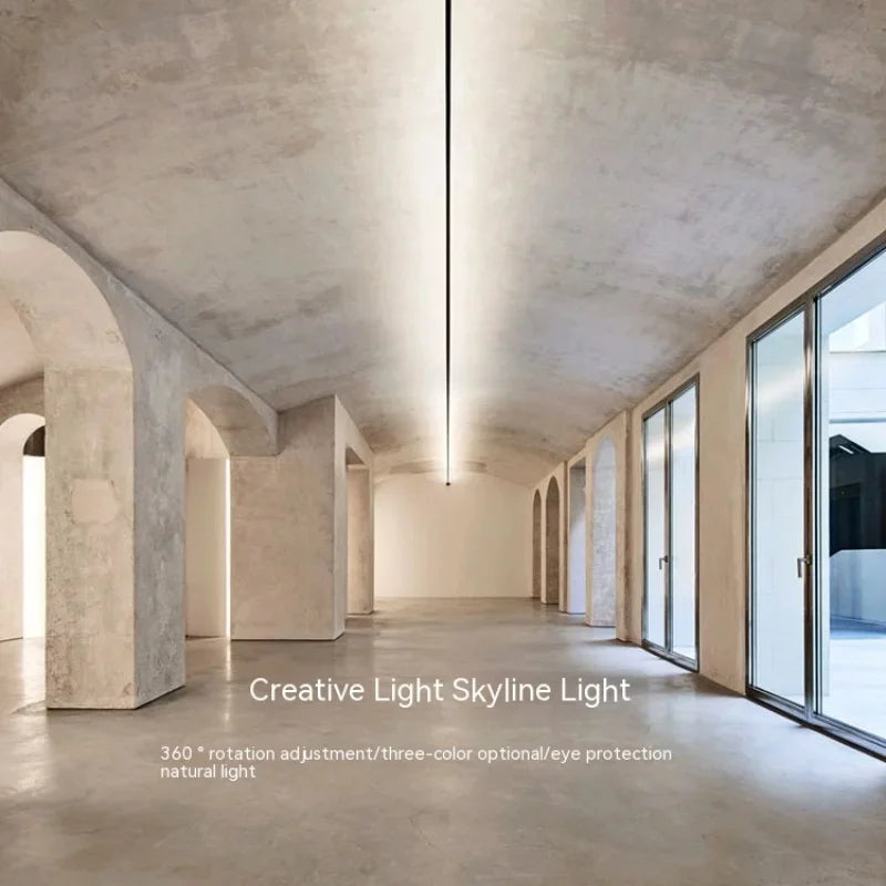 Modern Skyline LED Linear Wall Lamp - Black & White Strip Light Fixture