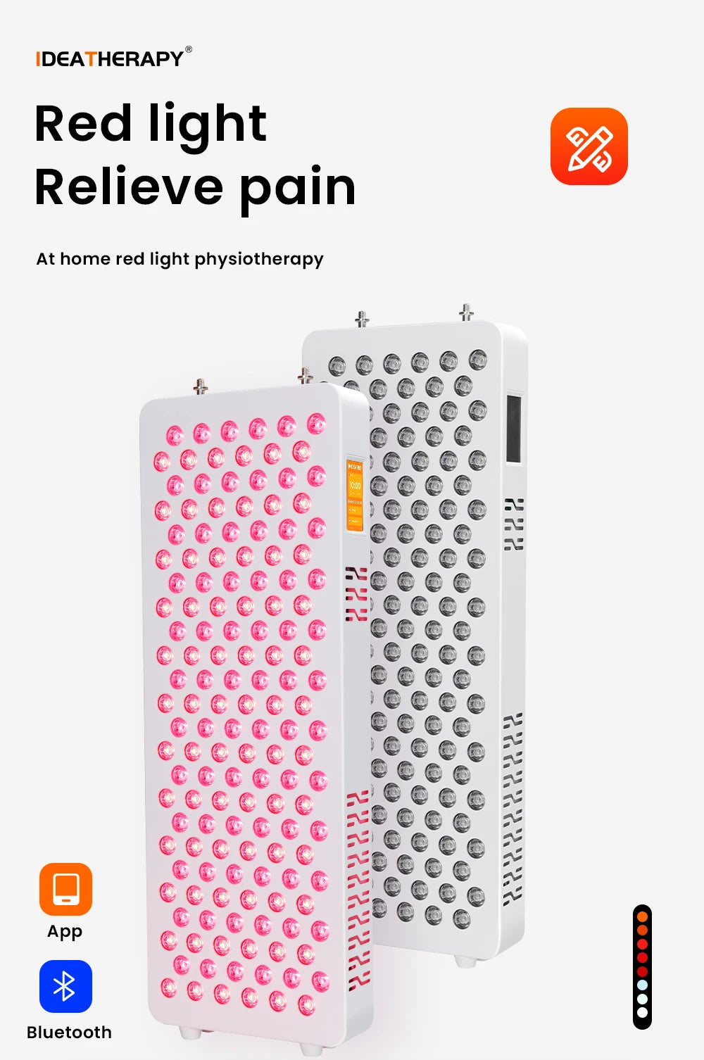 Red light therapy bluetooth function red light therapy 8 wavelengths red light therapy panel with touch screen