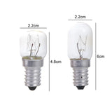 2-Pack 15W E14 High-Temperature Incandescent Bulbs (300°C) - Clear Glass Pygmy Light Bulbs for Ovens, Refrigerators & Salt Lamps
