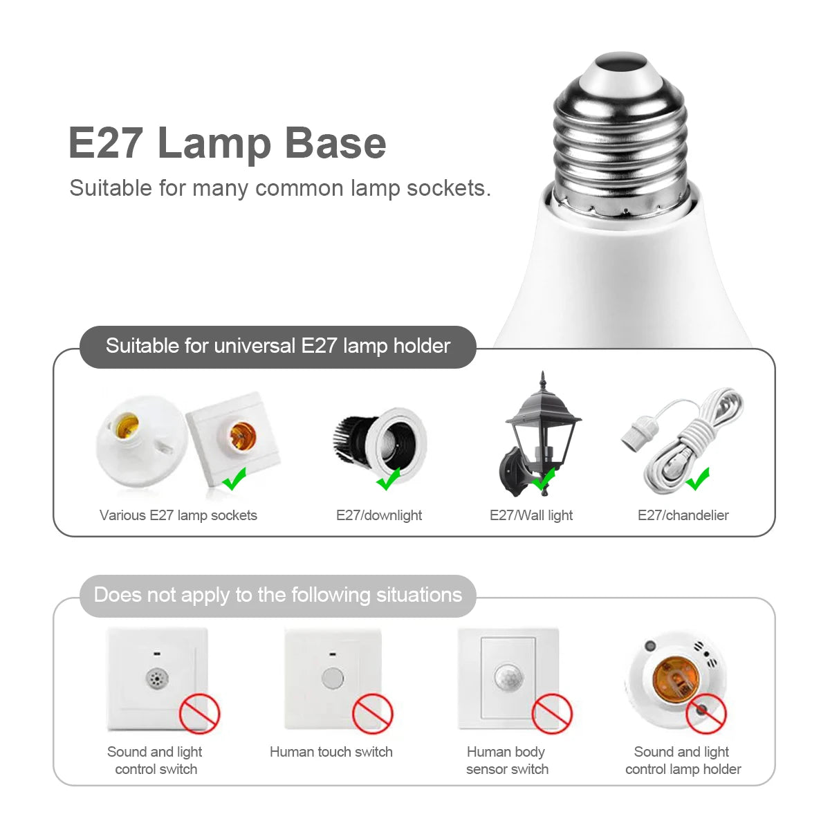 2PCS LED Bulb with Microwave Radar Sensor Body Movement Motion Detection Auto TurnOn Light Sensor Lamp E27 220V 110V Night Light