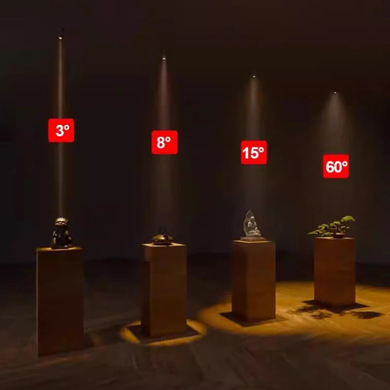 Dimmable Rotating LED Downlights Surface Mounted Adjustable Focus 3°-60° AC85-265V 5W 7W 12W Ceiling Lamp Spot Light