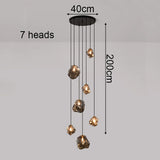 Modern Staircase LED Ceiling Chandelier - Luxury Long Hanging Pendant Light for Living Room