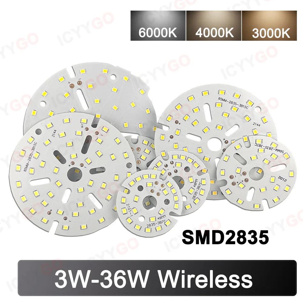 LED High Power Lamp Bead Lamp PCB 2835 Chip 3W 5W 7W 9W 12W 15W 18W 24W 36W 40MM 74MM 85MM Suitable For Bulb Downlight Spotlight