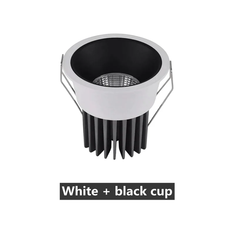 Dimmable Led Downlight Recessed Ceiling Lamp Spotlight Aluminum COB 110V 220V Home Office Store Spot led Hole 65/75/90mm