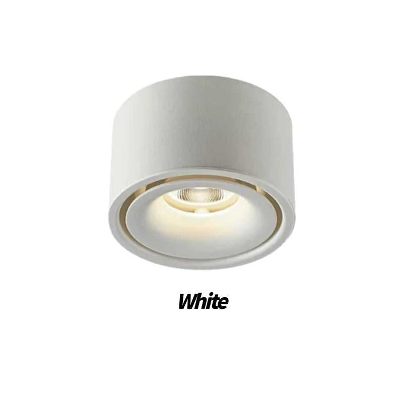 Circular dimmable LED surface mounted spotlight COB non opening ceiling light 9W/12W/15W/18W living room surface mounted tube li
