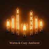 Vintage Golden Glass LED Filament Bulb - E27 Base T45 T185 T300 Chandelier Lamp