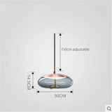 Modern Minimalist Glass LED Chandelier - Creative Pendant for Living & Kitchen