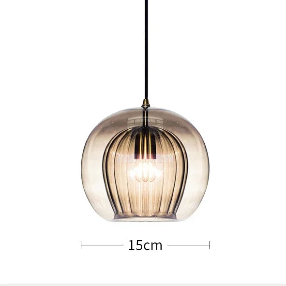 Nordic Modern Glass Pendant Lamp - Minimalist Kitchen Island Hanging Light