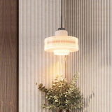 Nordic White Glass Globe Pendant Light with Red Flex Cord - E27 Modern Art Deco Ceiling Hanging Lamp Fixture for Restaurant, Bar & Bedroom