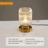 Retro Glass Table Lamp Pumpkin Ball Desk Light For Restaurant Study Living Room Bedside Hotel Villa Home Decors Luster's Lamp