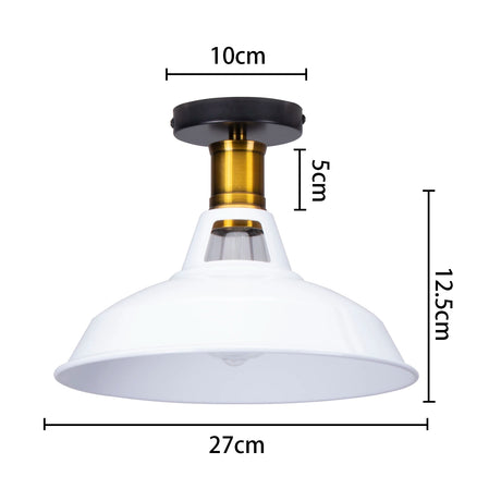 Vintage Retro Ceiling Light Flush Mount Lamp Shade Industrial Lights Lighting for Indoor Bedroom Kitchen Living Room Home Decors