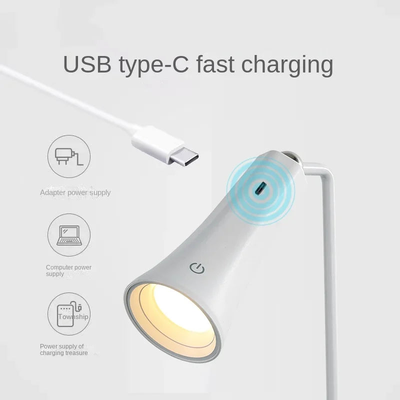 LED Reading Touch Desks Lamp USB Rechargeable Magnetic Move Read Book Bedroom Night Light Eye Protection To Reading Table Lamp