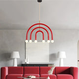 Beautiful Rainbow E14 Bulb Home Pendant Lamp Kitchen Dining Room Lighting Fixtures Colorful Metal Bedroom Luminaire Suspension