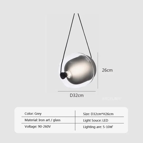 Nordic Led Colorful Glass Pendant Light Modern Fashion Czech Capsule Design Restaurant Kitchen Hanging lamp Bar Bedroom Fixtures